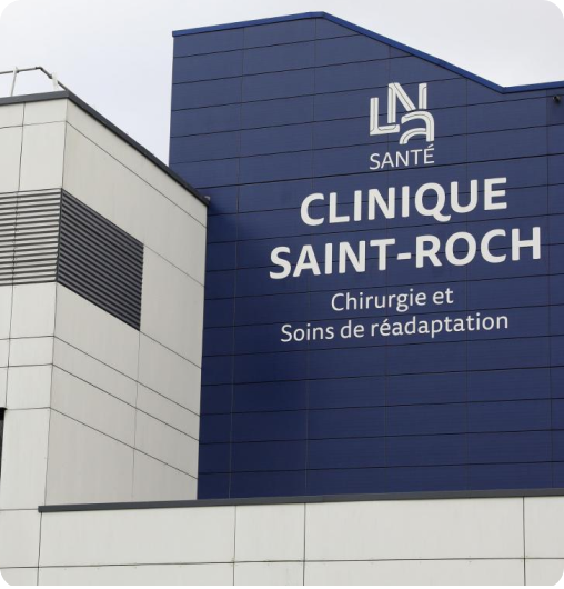 Photo de la façade de la clinique Saint-Roch, spécialisée dans le sommeil et partenaire de Vitaliterie